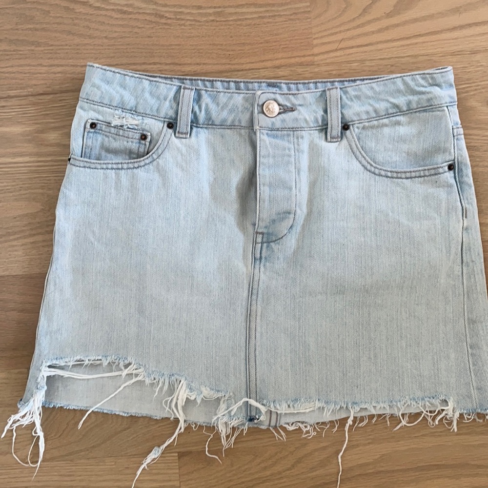 ASOS Light Denim Mini Skirt Small